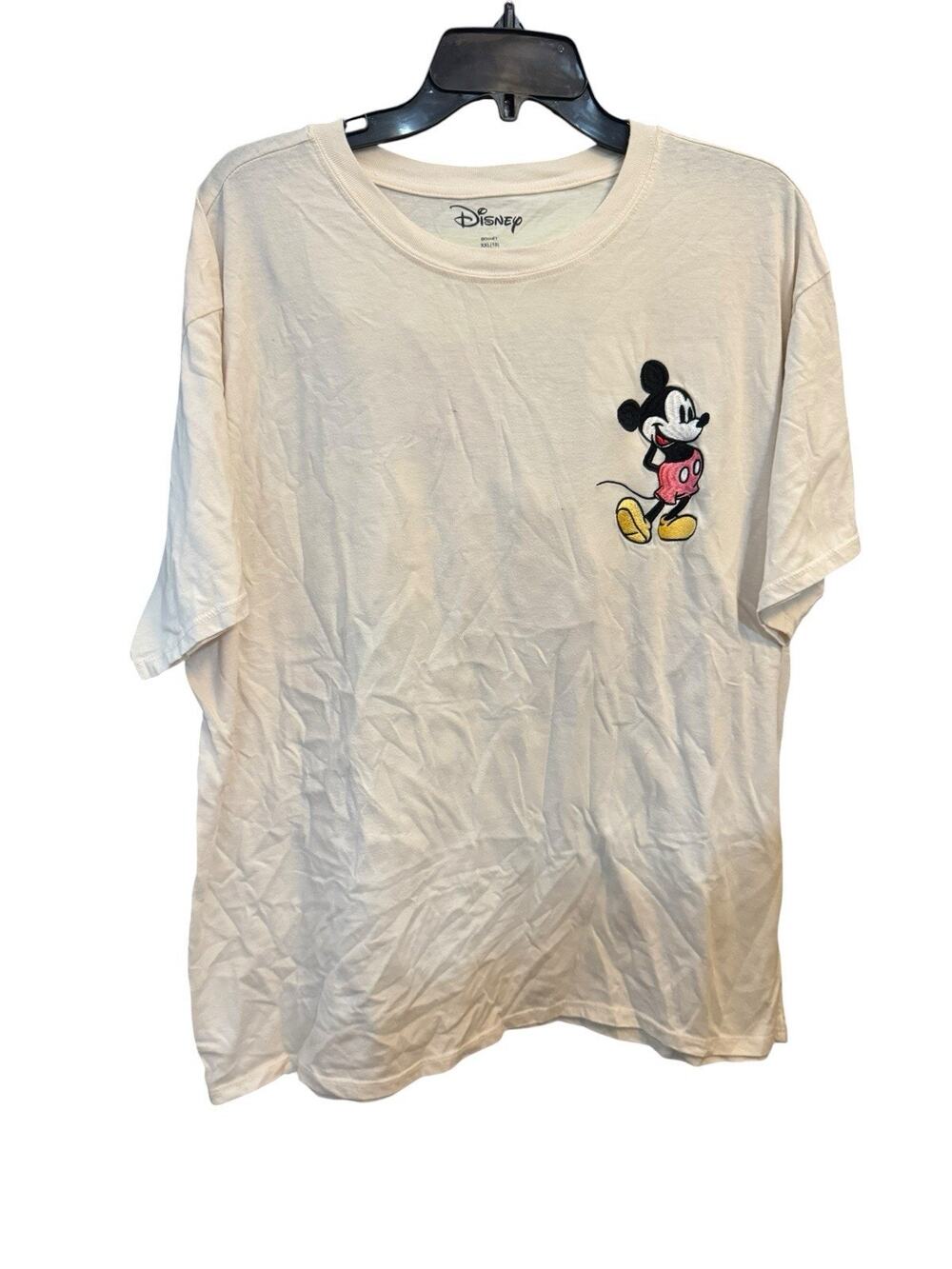 Disney Keep Going & Growing Embroidered Mickey Mouse Double Sided T Shirt XXL 19